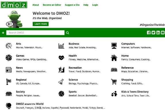 Photo DMOZ Open Directory Project